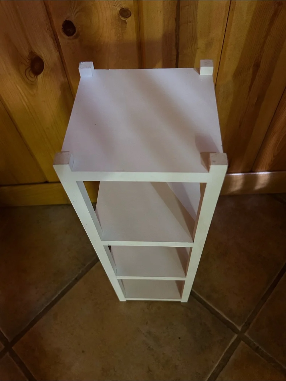 White Wood  4-Tier Table Top Shelf -